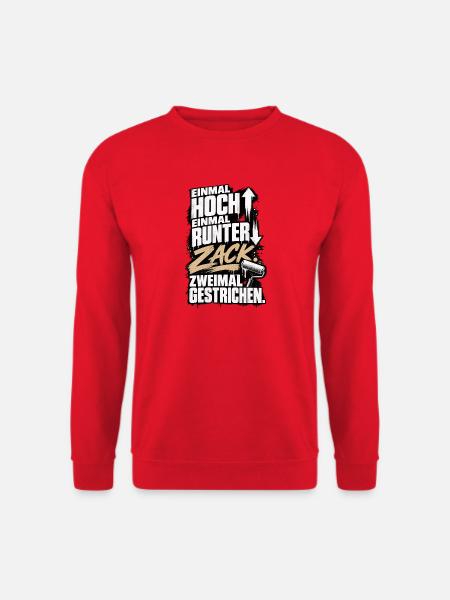 Zack, zweimal gestrichen - Unisex Pullover - Rot