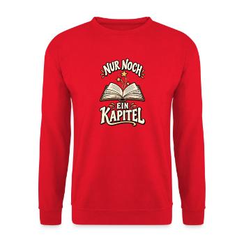 Nur noch ein Kapitel - Unisex Pullover - Rot - Vorne - Alina (178cm) & Michal (187cm)