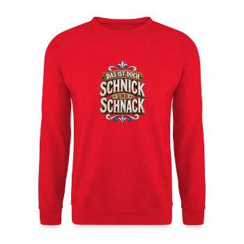 Schnick und Schnack – Bayern Vintage - Unisex Pullover - Rot - Vorne - Alina (178cm) & Michal (187cm)