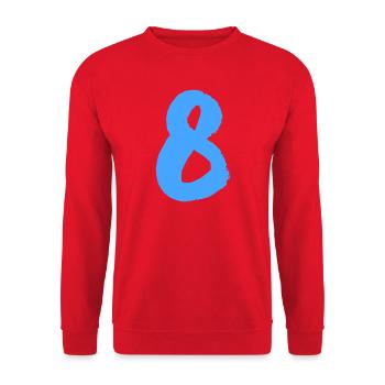 8 - Unisex Pullover - Rot - Vorne - Alina (178cm) & Michal (187cm)