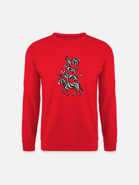 Bremer Stadtmusikanten – Op Art - Unisex Pullover - Rot