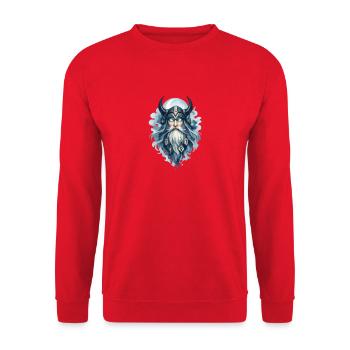 Eisvater Runenhelm - Unisex Pullover - Rot - Vorne - Alina (178cm) & Michal (187cm)