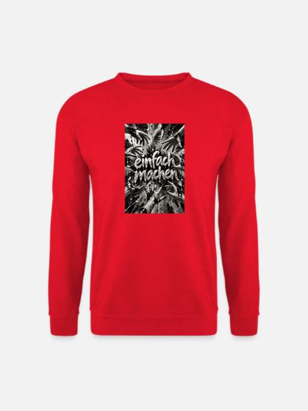 Einfach Machen – Handmotiv Kraft - Unisex Pullover - Rot