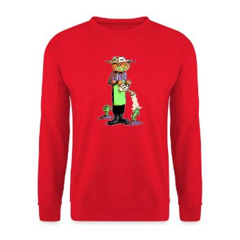 Jack O Lantern Jarinier - Unisex Pullover - Rot - Vorne - Alina (178cm) & Michal (187cm)