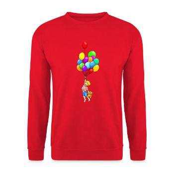 Meine Ballons - Unisex Pullover - Rot - Vorne - Alina (178cm) & Michal (187cm)