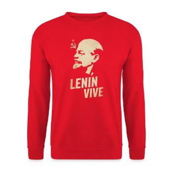 Lenin lebt - Unisex Pullover - Rot - Vorne - Alina (178cm) & Michal (187cm)
