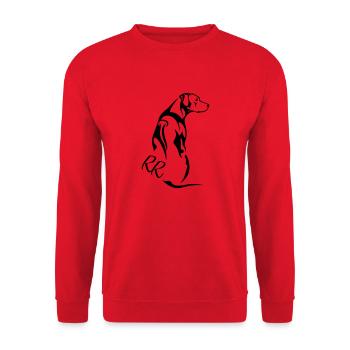 Rhodesian Ridgeback - Unisex Pullover - Rot - Vorne - Alina (178cm) & Michal (187cm)