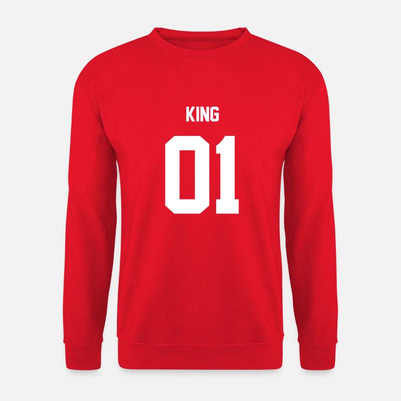 King Weiß - Unisex Pullover - Rot