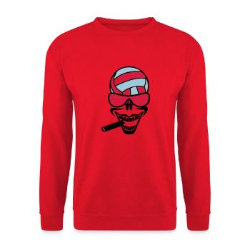 volleyball waterpolo sourire cigare - Sweat-shirt Unisexe - rouge - Devant - Alina (178cm) & Michal (187cm)