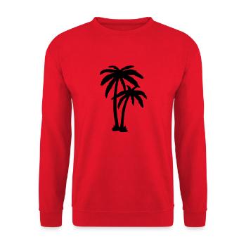palme_f1 - Unisex Pullover - Rot - Vorne - Alina (178cm) & Michal (187cm)