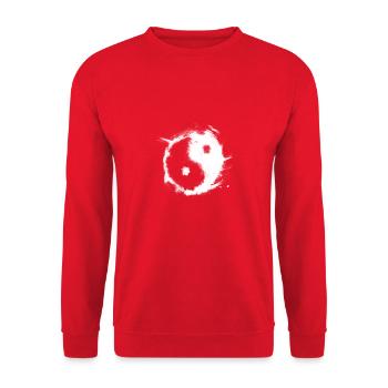 Ying&Yang, Ying&Yang - Unisex Sweatshirt - red - Front - Alina (178cm) & Michal (187cm)