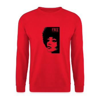 Angela Davis Jersey - Unisex Pullover - Rot - Vorne - Alina (178cm) & Michal (187cm)