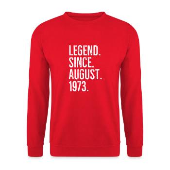 Légende depuis août 1973 - Sweat-shirt Unisexe - rouge - Devant - Alina (178cm) & Michal (187cm)