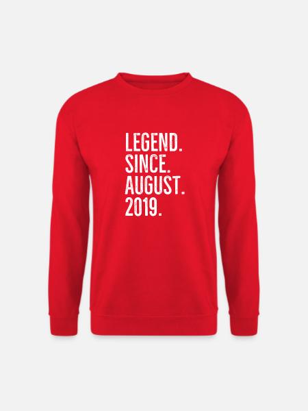Legend Since August 2019 - Unisex Sweatshirt - red
