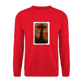 Wähle die Erde - Unisex Pullover - Rot - Vorne - Alina (178cm) & Michal (187cm)