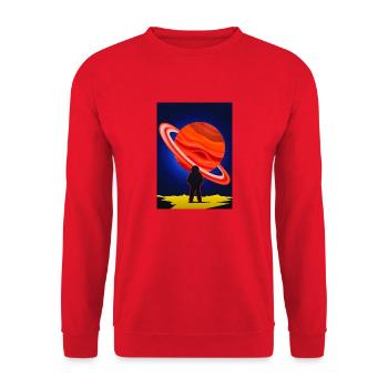 Planet - Unisex Sweatshirt - red - Front - Alina (178cm) & Michal (187cm)
