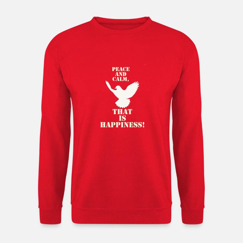 Schönes Friedenstauben Design - Unisex Pullover - Rot