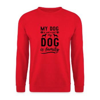 my dog is family.... - Unisex Sweatshirt - red - Front - Alina (178cm) & Michal (187cm)