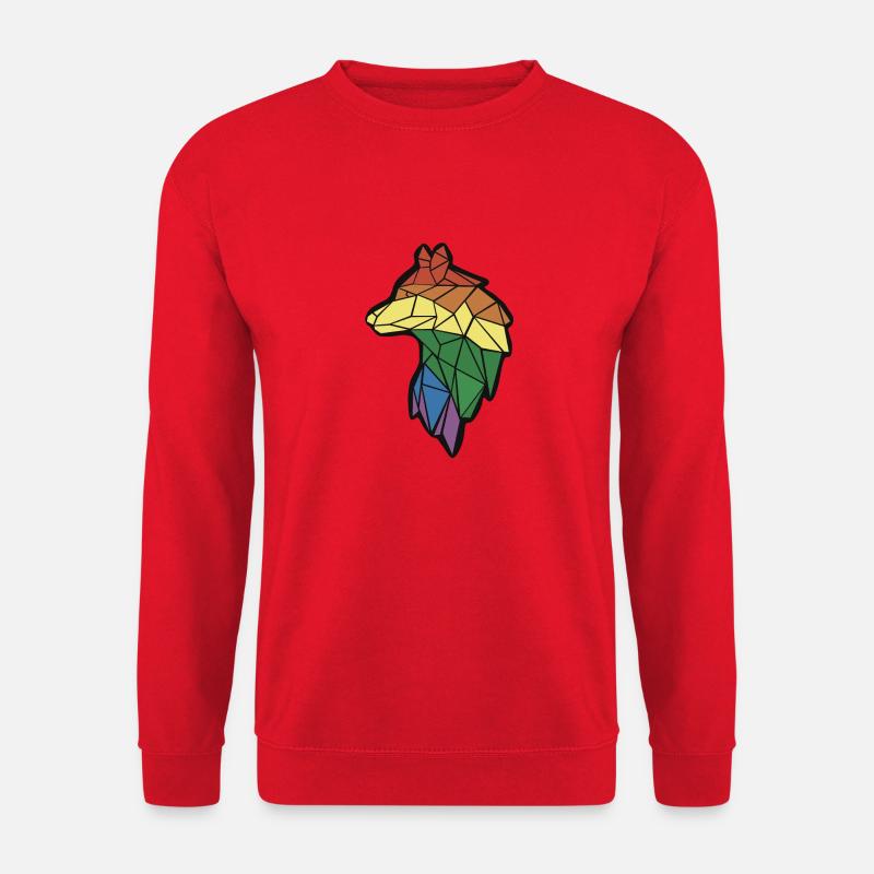 Wolf Raimbow - Unisex Pullover - Rot