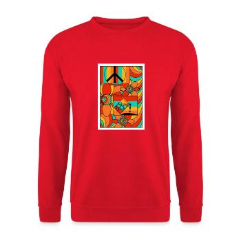 Ravebow - Unisex Sweatshirt - red - Front - Alina (178cm) & Michal (187cm)