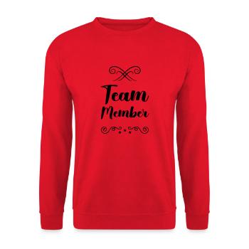 Team Member - Unisex Sweatshirt - red - Front - Alina (178cm) & Michal (187cm)