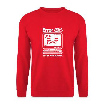 Erreur 404 Sleep Not Found (Veille introuvable) - Sweat-shirt Unisexe - rouge - Devant - Alina (178cm) & Michal (187cm)