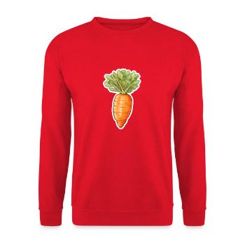 Carotte ou carotte - Sweat-shirt Unisexe - rouge - Devant - Alina (178cm) & Michal (187cm)