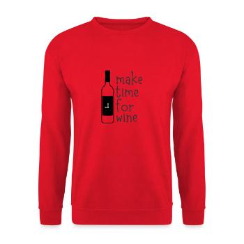 make time for wine - Unisex Sweatshirt - red - Front - Alina (178cm) & Michal (187cm)