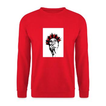 Demon Girl - Unisex Sweatshirt - red - Front - Alina (178cm) & Michal (187cm)