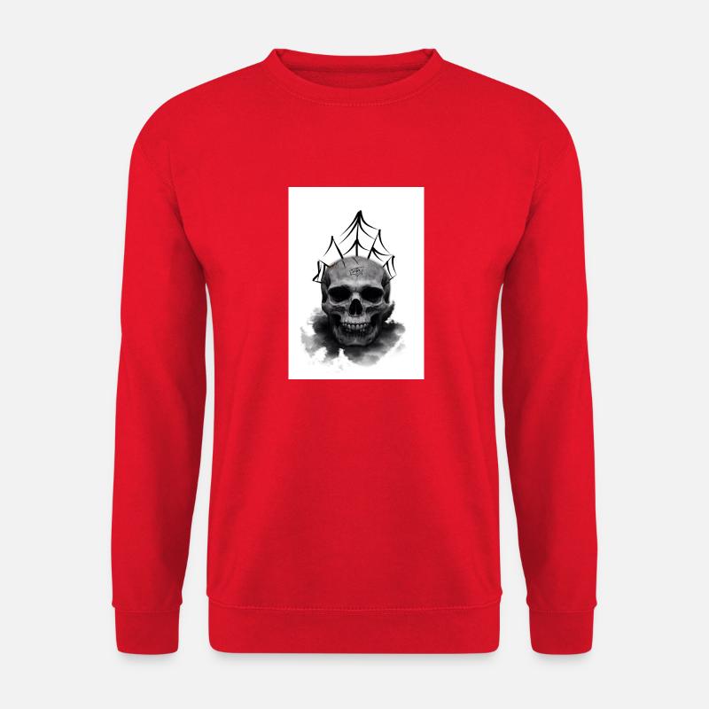 Deadhead Spider Skull - Unisex Pullover - Rot