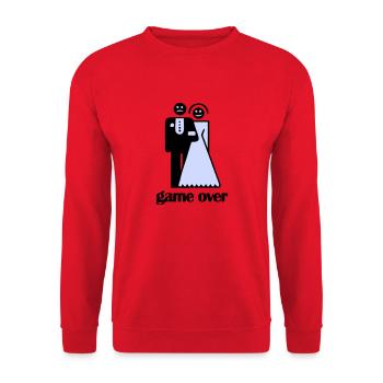Hochzeits-Spiel über - Unisex Pullover - Rot - Vorne - Alina (178cm) & Michal (187cm)