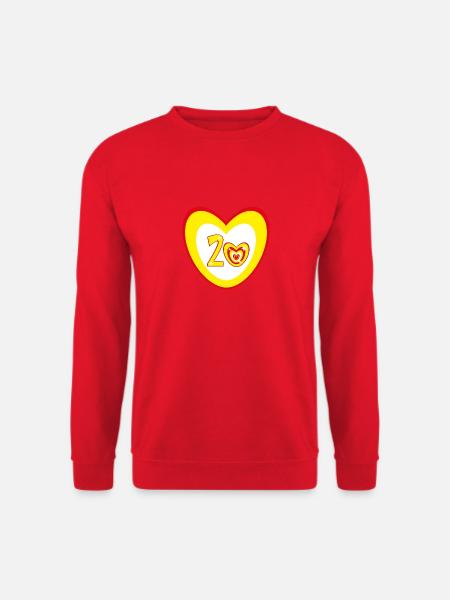 Geburtstagsherz mit 20 - Unisex Pullover - Rot
