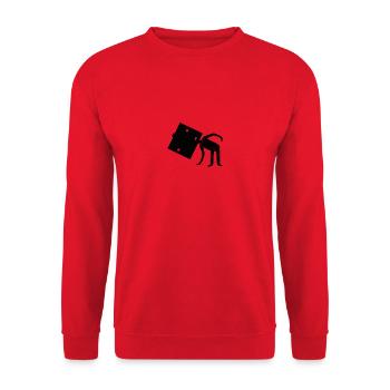 klotzkopf - Unisex Pullover - Rot - Vorne - Alina (178cm) & Michal (187cm)