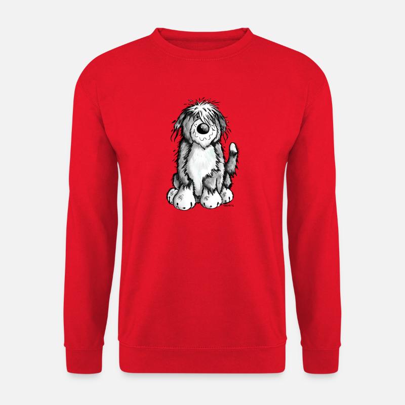 Niedlicher Bearded Collie - Unisex Pullover - Rot