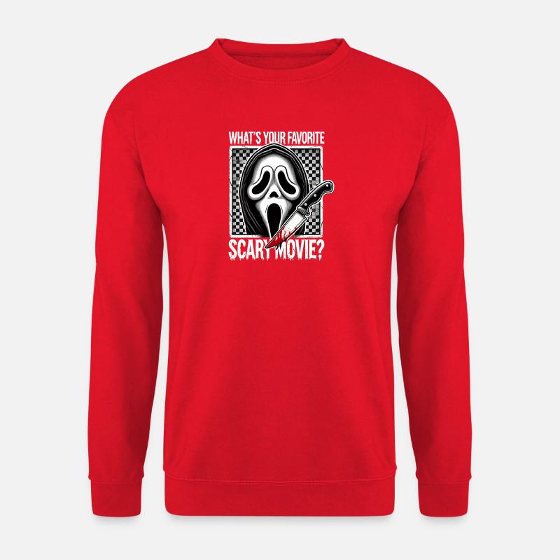 What‘s your favorite scary movie? - Unisex Pullover - Rot