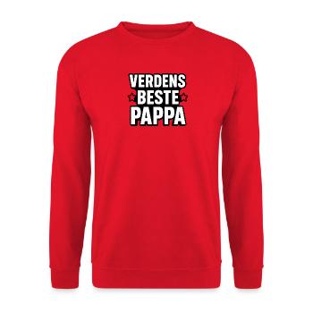 World's Best Dad T-Shirt - Unisex Sweatshirt - red - Front - Alina (178cm) & Michal (187cm)