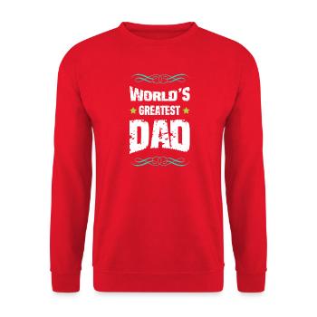 World's Best Father Capital Letters - Unisex Sweatshirt - red - Front - Alina (178cm) & Michal (187cm)