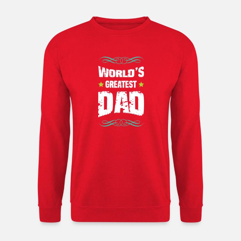 Weltbester Vater Großschrift - Unisex Pullover - Rot