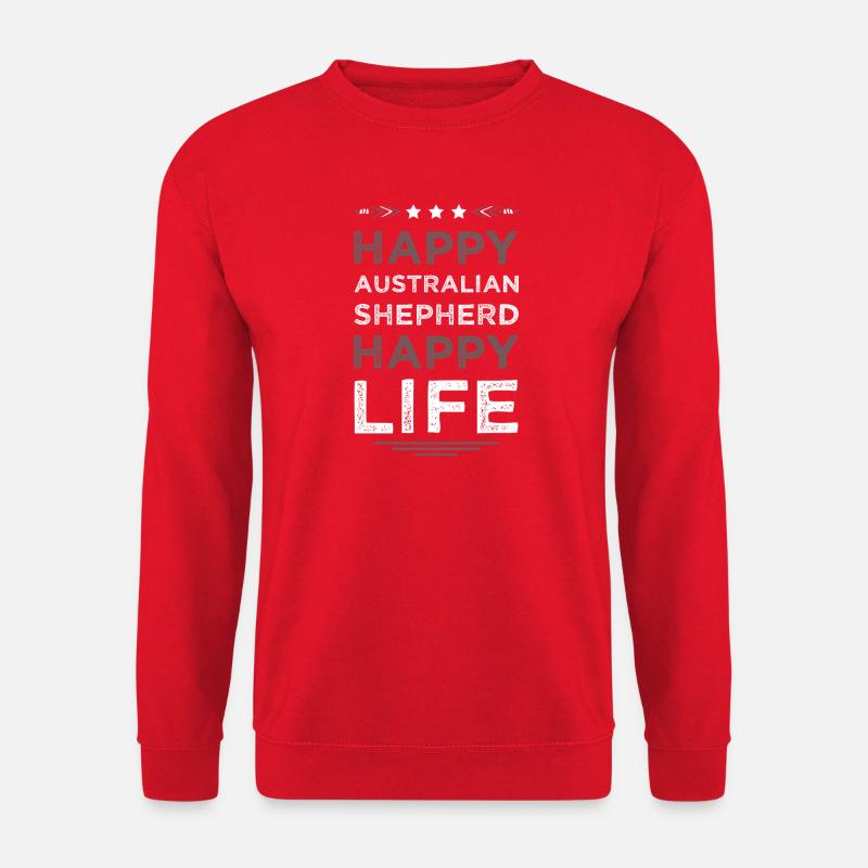 Happy Aussie Shepherd Life - Unisex Sweatshirt - red