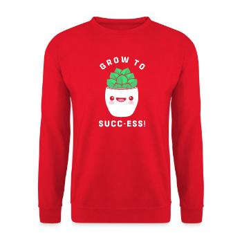 Cacti Plant Cactus - Unisex Sweatshirt - red - Front - Alina (178cm) & Michal (187cm)