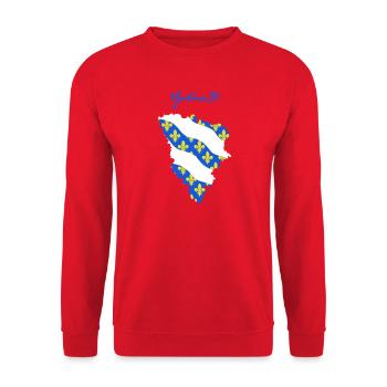 Yvelines 78 - Unisex Sweatshirt - red - Front - Alina (178cm) & Michal (187cm)