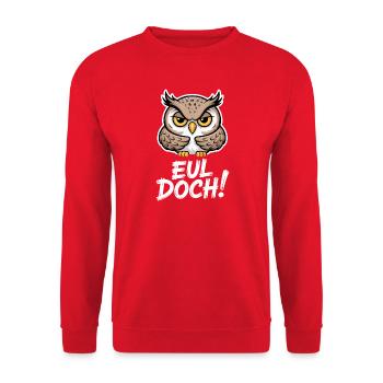 Hibou Mais chouettes drôles qui hurlent Mais chouette mignonne - Sweat-shirt Unisexe - rouge - Devant - Alina (178cm) & Michal (187cm)