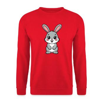 Hare - Unisex Sweatshirt - red - Front - Alina (178cm) & Michal (187cm)