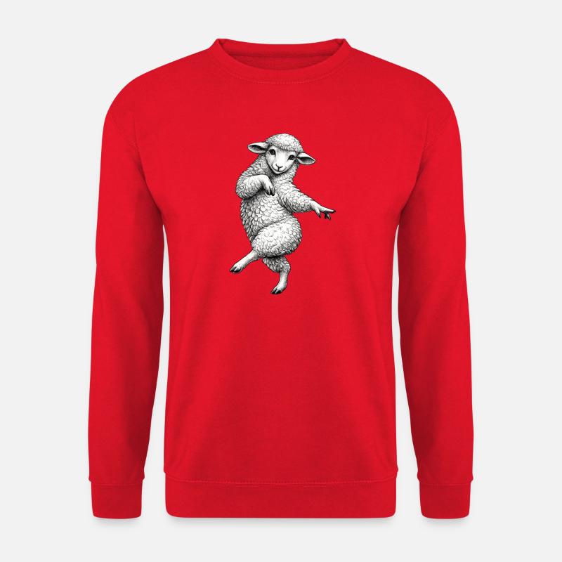 Tanzendes Lamm Sketch - Unisex Pullover - Rot
