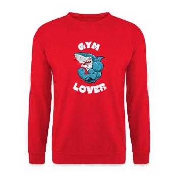 Gym Lover - Unisex Sweatshirt - red - Front - Alina (178cm) & Michal (187cm)