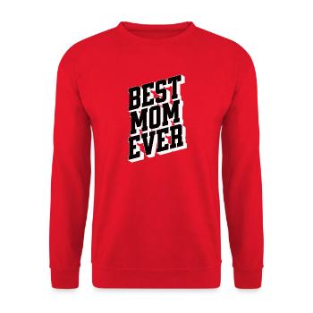 Meilleure Maman Typographie 3D Audacieuse de tous les temps - Sweat-shirt Unisexe - rouge - Devant - Alina (178cm) & Michal (187cm)