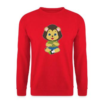 Musique de flûte du Lion Musician - Sweat-shirt Unisexe - rouge - Devant - Alina (178cm) & Michal (187cm)