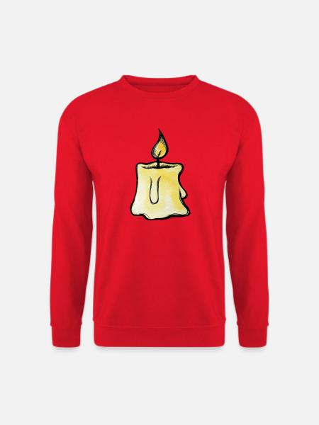 Goldenes Kerzenleuchten - Unisex Pullover - Rot