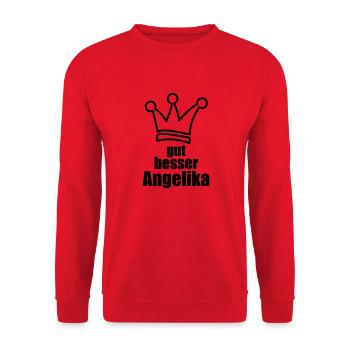 Angelika - Unisex Pullover - Rot - Vorne - Alina (178cm) & Michal (187cm)