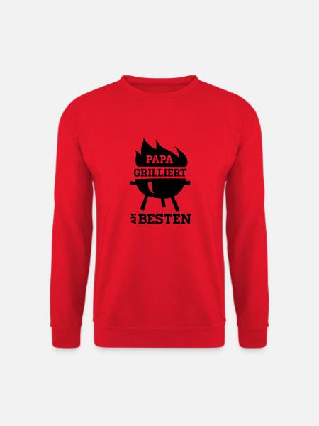 Papa grilled Best - Unisex Sweatshirt - red